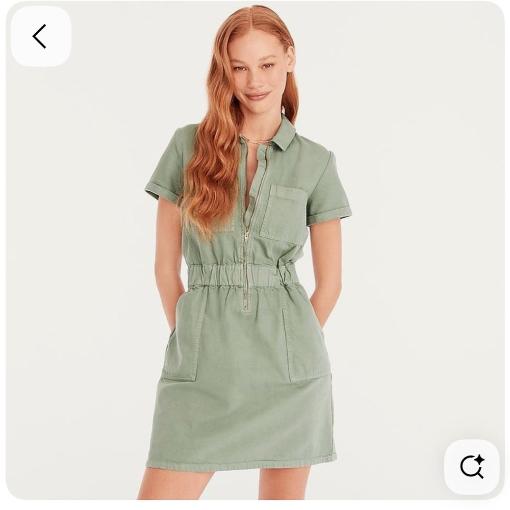 J. Crew zip front chino Dress
